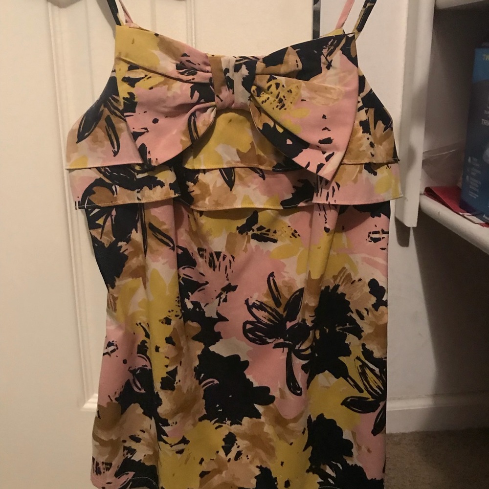Banana Republic floral bow tank